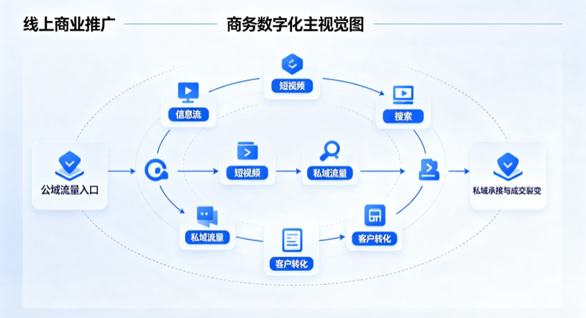 秀城区线上商业推广怎么做？全域流量闭环搭建与低成本转化实战指南